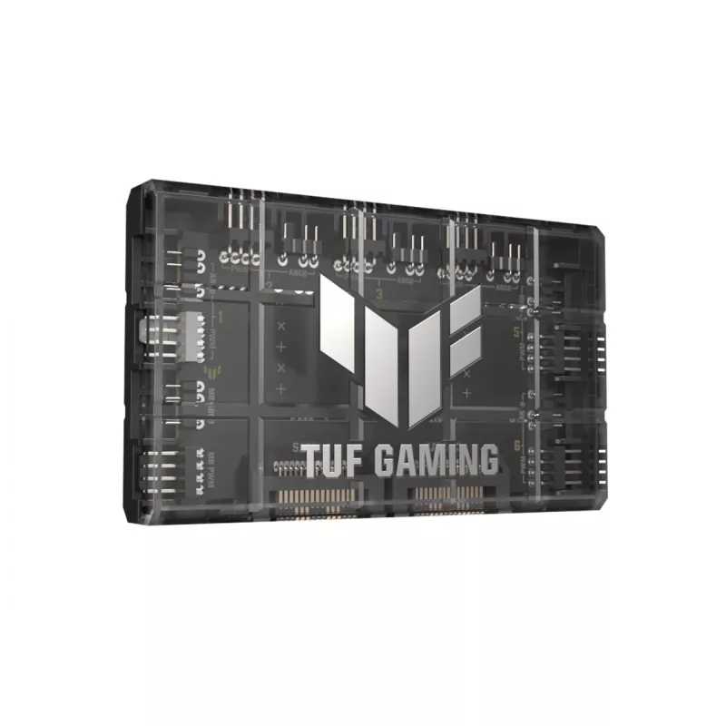 ASUS TUF Gaming ARGB PWM ventiliatorių valdiklis 4 kontaktų juodas