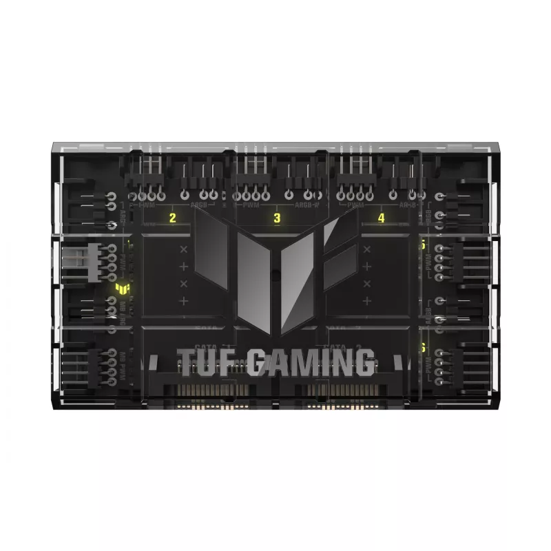ASUS TUF Gaming ARGB PWM ventiliatorių valdiklis 4 kontaktų juodas