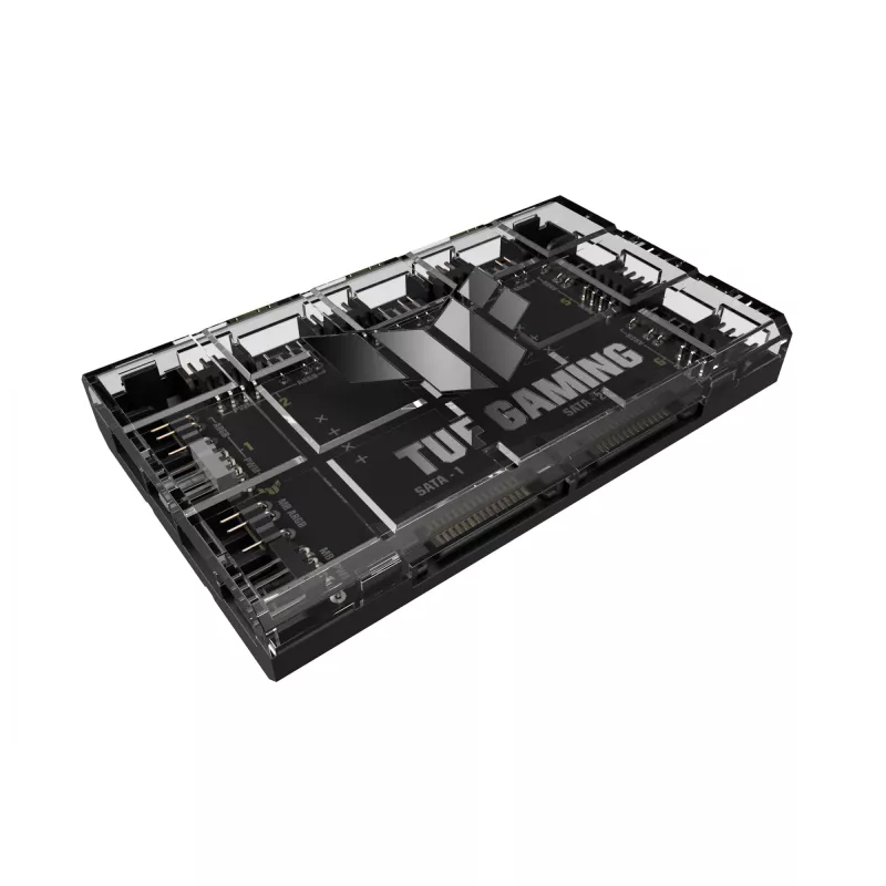ASUS TUF Gaming ARGB PWM ventiliatorių valdiklis 4 kontaktų juodas
