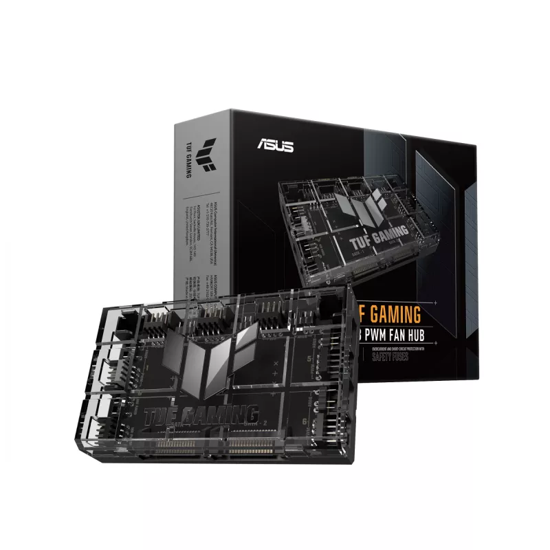 ASUS TUF Gaming ARGB PWM ventiliatorių valdiklis 4 kontaktų juodas