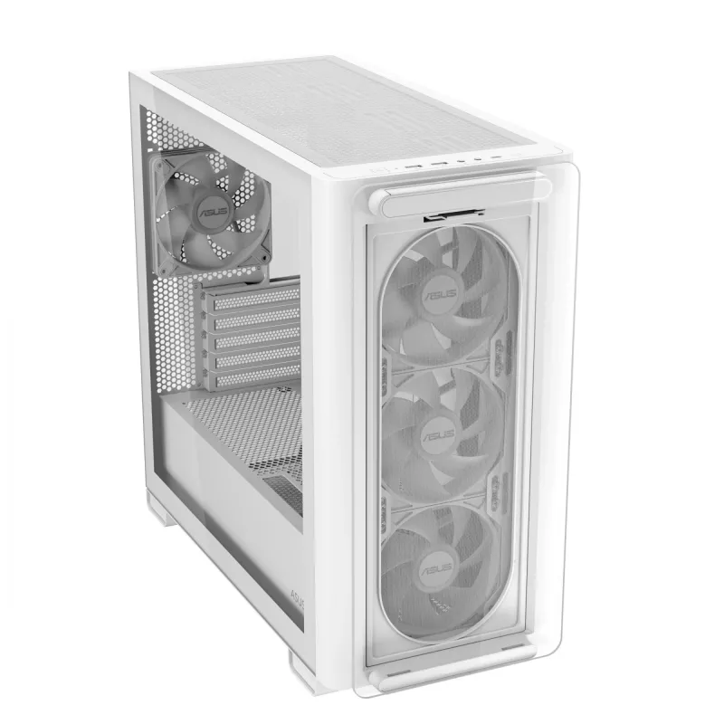 ASUS A23 PLUS TG ARGB WHITE korpusas, baltas, micro ATX, Mini-ITX, 16.5 cm, 38 cm