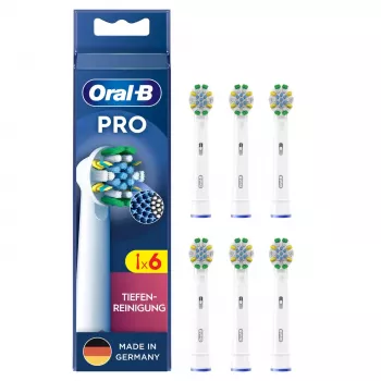 Pakeičiamos Oral-B Deep Cleaning šepetėlių galvutės, 6 vnt., baltos