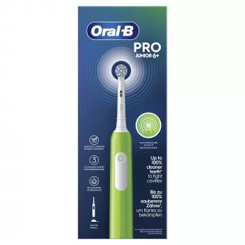 Oral-B Junior 8006540743027 elektrinis dantų šepetėlis vaikams, sukamas, žalias