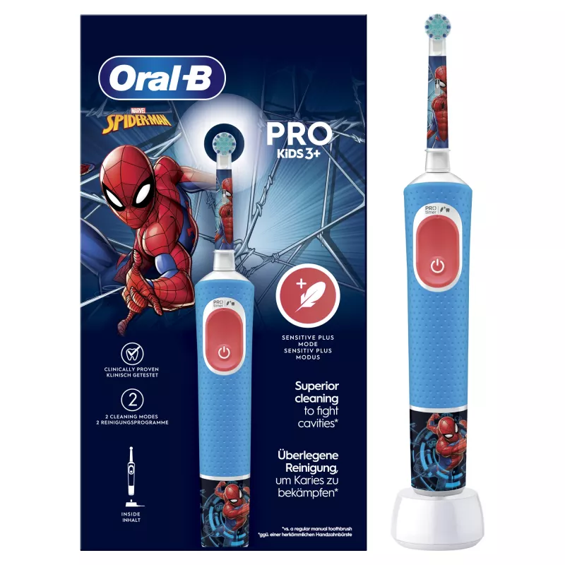 Oral-B Kids elektrinis dantų šepetėlis vaikams besisukantis daugiaspalvis