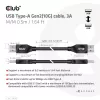 CLUB3D USB Type-A Gen2 (10G) laidas, 3A M/M 0,5 m / 1,64 pėdos