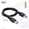 CLUB3D USB Type-A Gen2 (10G) laidas, 3A M/M 0,5 m / 1,64 pėdos