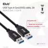 CLUB3D USB Type-A Gen2 (10G) laidas, 3A M/M 0,5 m / 1,64 pėdos