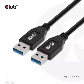 CLUB3D USB Type-A Gen2 (10G) laidas, 3A M/M 0,5 m / 1,64 pėdos