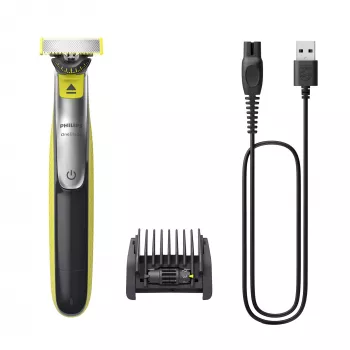 Foil skustuvas Philips OneBlade 360 QP2734/23 – 1 peiliukas, įkraunamas Li‑Ion, 60 min veikimo, žalia/pilka