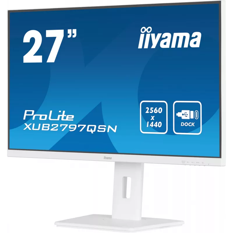 Monitorius iiyama G-MASTER XUB2797QSN-W2 68,6 cm (27 col.) 2560 x 1440 pikselių Quad HD LED baltas