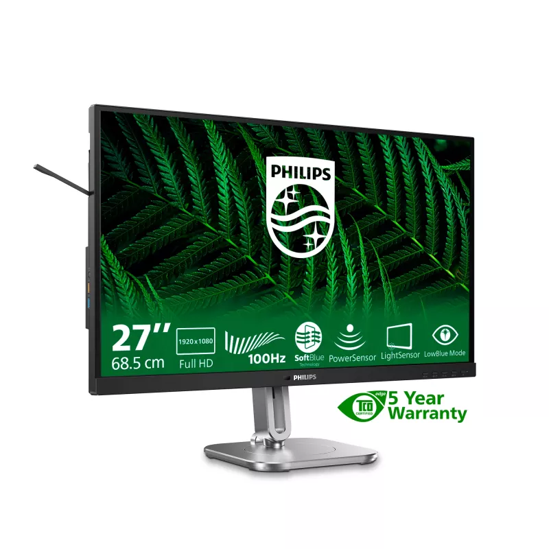 Philips 5000 serijos 27B2G5200/00 kompiuterio monitorius 68,6 cm (27 colių) 1920 x 1080 pikselių Full HD LCD Antracitas
