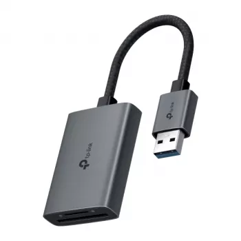 Kortelių skaitytuvas TP-LINK UA430 USB 3.2 Gen 1 Type-C – MicroSD / SD, pilkas