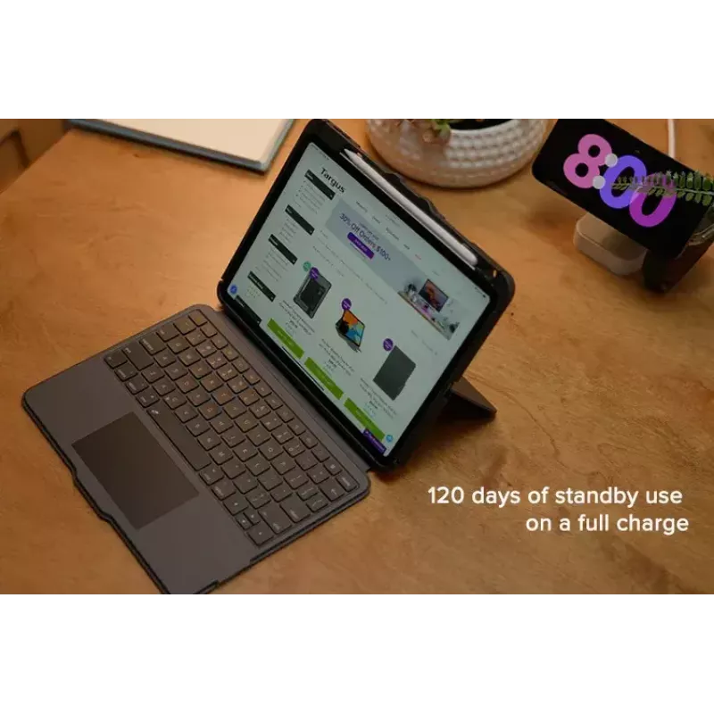 Targus VersaVu QWERTY Nordic Bluetooth klaviatūra su jutikliniu kilimėliu juoda