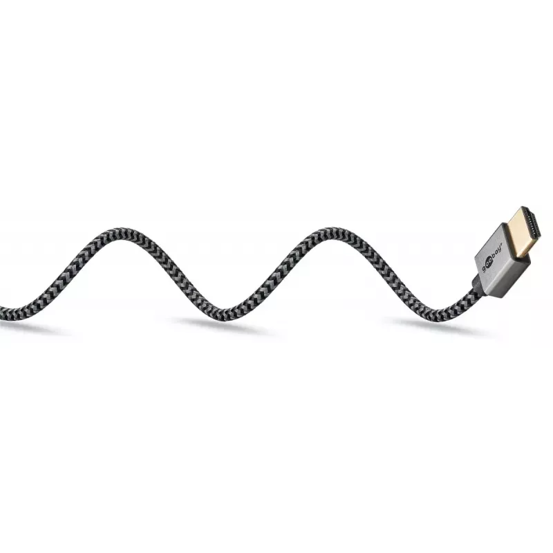 Goobay HDMI laidas 2 m, A tipo kištukas – A tipo kištukas, 18 Gbit/s, pilkas