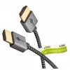 Goobay HDMI laidas 2 m, A tipo kištukas – A tipo kištukas, 18 Gbit/s, pilkas