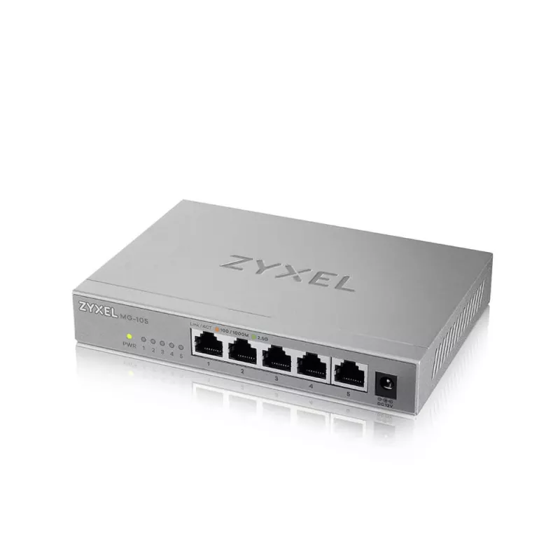 Zyxel XMG-105 nevaldomas 2,5G Ethernet jungiklis (100/1000/2500) pilkas