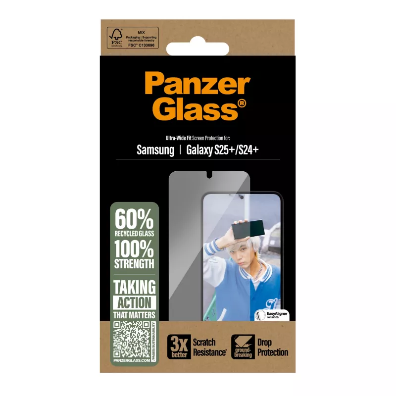 PanzerGlass® Ekrano apsauga Samsung Galaxy S25+ | S24+ | Ultra-Wide Fit