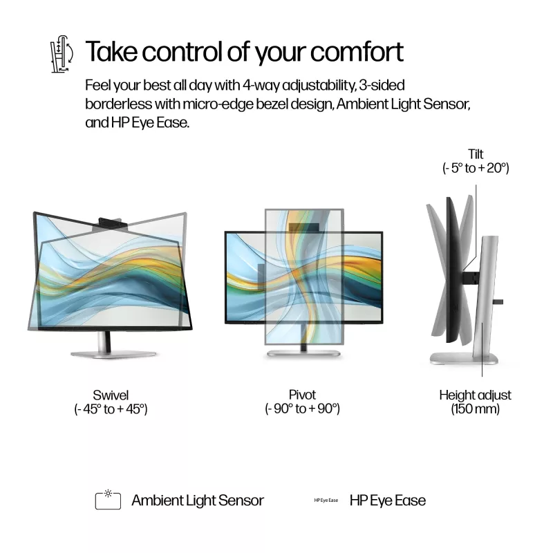 HP Series 5 Pro 27 colių QHD USB-C konferencinis monitorius - 527pm