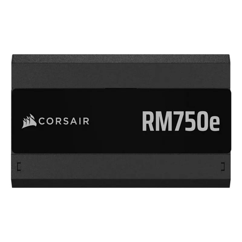 Maitinimo blokas CORSAIR RM750e 750 W ATX 3.1 80 PLUS Gold pilnai modulinis, 24 kontaktų, 120 mm ventiliatorius, 6×SATA, 2×PCIe (6+2), 2×PATA