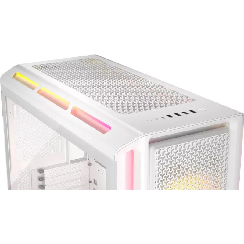 CORSAIR kompiuterio korpusas 5000T LX RGB (grūdintas stiklas) baltas