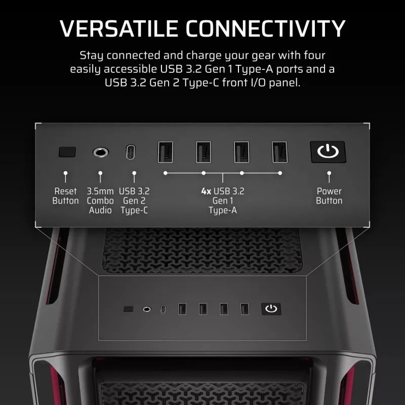 Korpusas CORSAIR iCUE LINK 5000T LX RGB Mid-Tower