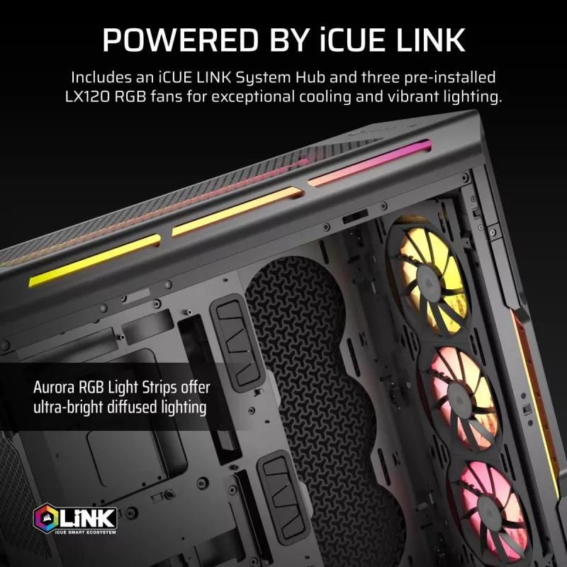 Korpusas CORSAIR iCUE LINK 5000T LX RGB Mid-Tower