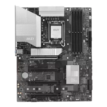 Motininė plokštė MSI PRO B860-P — Intel B860, LGA 1851, ATX, DDR5, 4 DIMM, 3×M.2, 5Gb LAN, HDMI 2.1