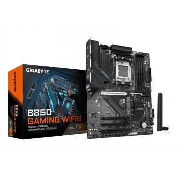 Motininė plokštė GIGABYTE B850 GAMING WIFI6, AMD B850, AM5, ATX, 4x DDR5, Wi‑Fi 6, 3x M.2, 4x SATA III