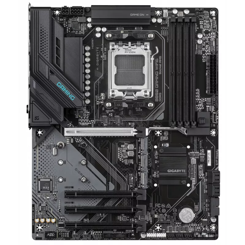 Motininė plokštė GIGABYTE B850 GAMING WIFI6, AMD B850, AM5, ATX, 4x DDR5, Wi‑Fi 6, 3x M.2, 4x SATA III