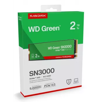 WESTERN DIGITAL SSD - WD Green SN3000 NVMe - 500 GB - PCIe Gen4 x4 - M.2 2280