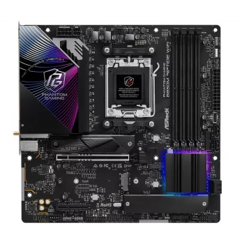 ASRock B850M Riptide WiFi pagrindinė plokštė AM5 AMD B850 4x DDR5 1x HDMI 2.1 TMDS/FRL 8G 1x DisplayPort 1.4 su DSC mATX