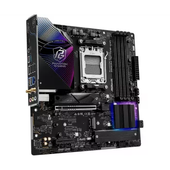 ASRock B850M Riptide WiFi pagrindinė plokštė AM5 AMD B850 4x DDR5 1x HDMI 2.1 TMDS/FRL 8G 1x DisplayPort 1.4 su DSC mATX