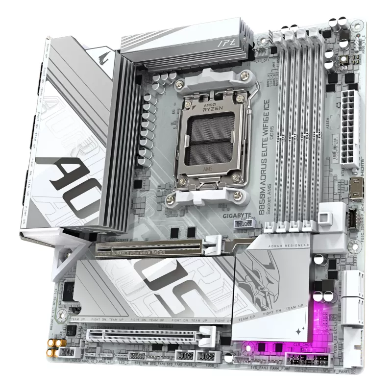Motininė plokštė GIGABYTE B850M AORUS ELITE WIFI6E, AMD B850, lizdas AM5, Micro ATX