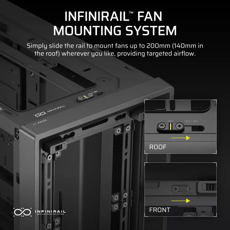 CORSAIR FRAME 4000D Juodas Midi bokštas