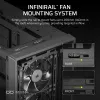 PC korpusas CORSAIR FRAME 4000D RS Midi Tower — juodas, EATX, grūdintas stiklas, USB-C, 3×120 mm priekiniai ventiliatoriai