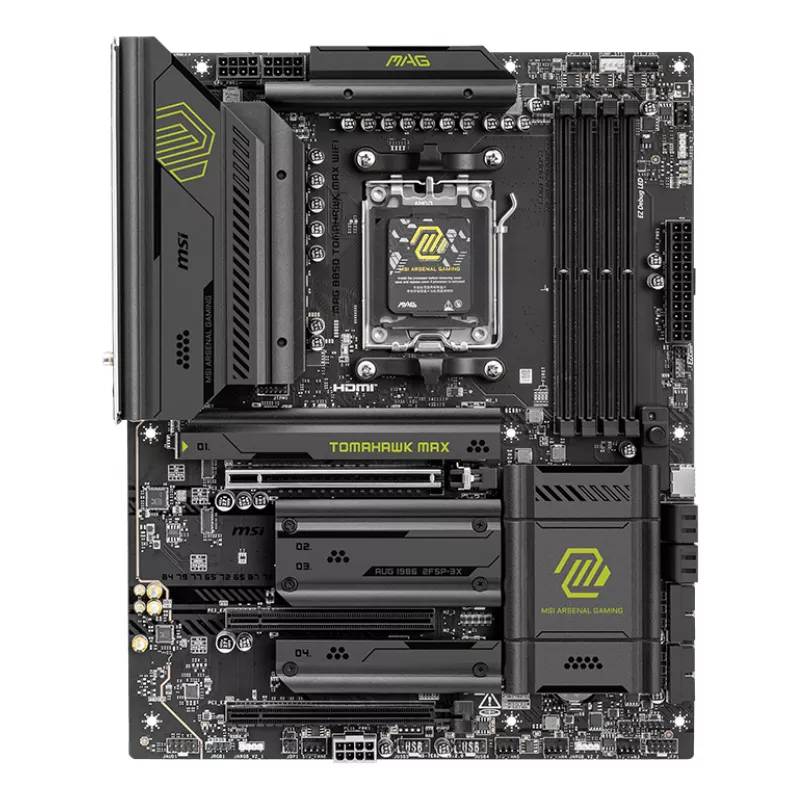 Motininė plokštė MSI MAG B850 TOMAHAWK MAX WIFI – AMD B850, Socket AM5, ATX, DDR5, 4×M.2, Wi‑Fi 7, 5Gb LAN, 7.1 garsas