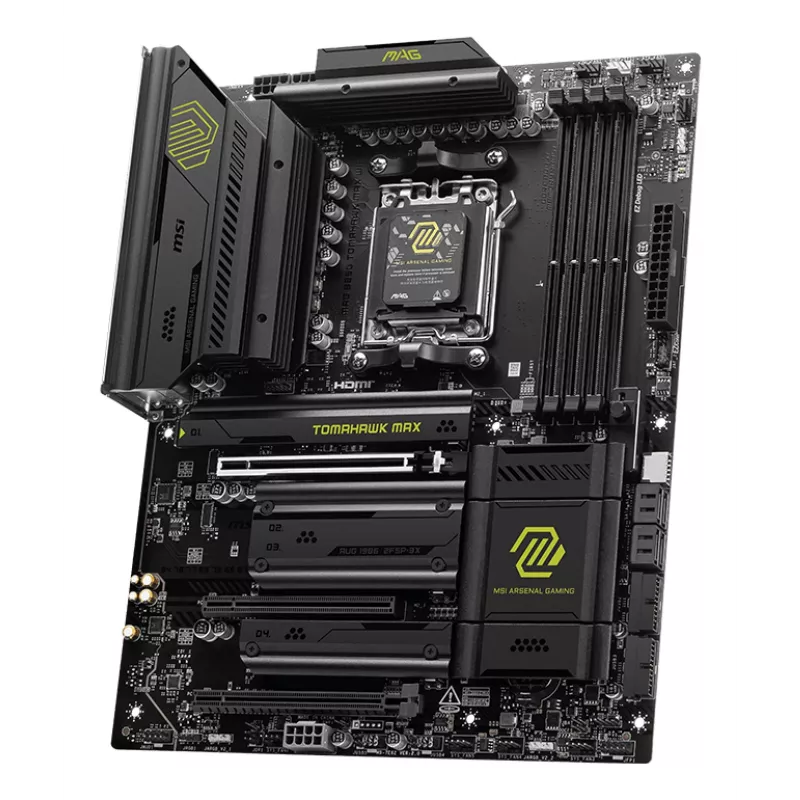 Motininė plokštė MSI MAG B850 TOMAHAWK MAX WIFI – AMD B850, Socket AM5, ATX, DDR5, 4×M.2, Wi‑Fi 7, 5Gb LAN, 7.1 garsas
