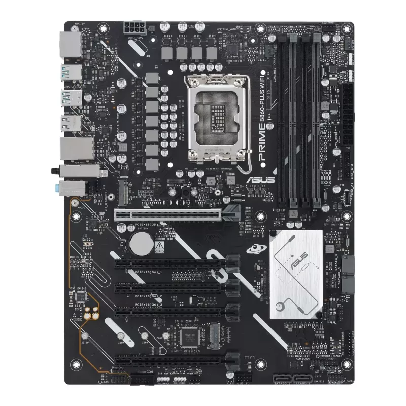 Motininė plokštė ASUS PRIME B860-PLUS WIFI — Intel B860, LGA 1851, ATX, DDR5, 4 DIMM, Wi‑Fi 6E, 2.5Gb LAN, Bluetooth 5.3