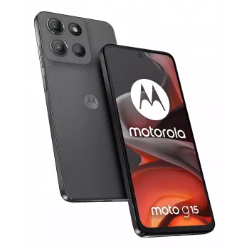 Mobilusis telefonas Motorola moto g15 17,1 cm (6,72 col.) Dual SIM Android 15 4G USB Type-C 4 GB 128 GB 5200 mAh Pilka