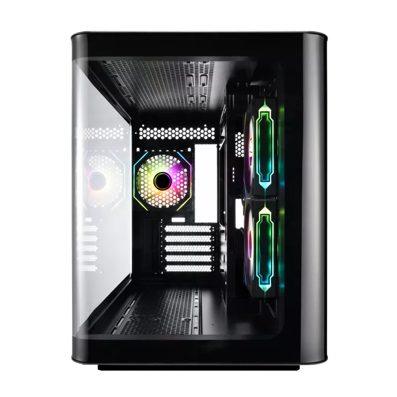 Korpusas FSP S380-BA Mini Tower mITX, mATX Juodas ARGB