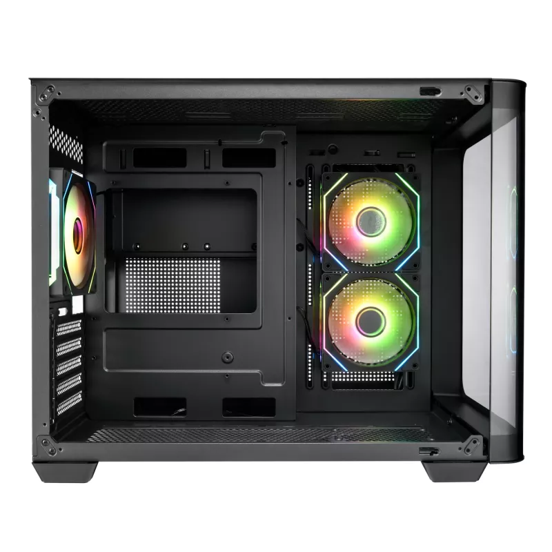 Korpusas FSP S380-BA Mini Tower mITX, mATX Juodas ARGB