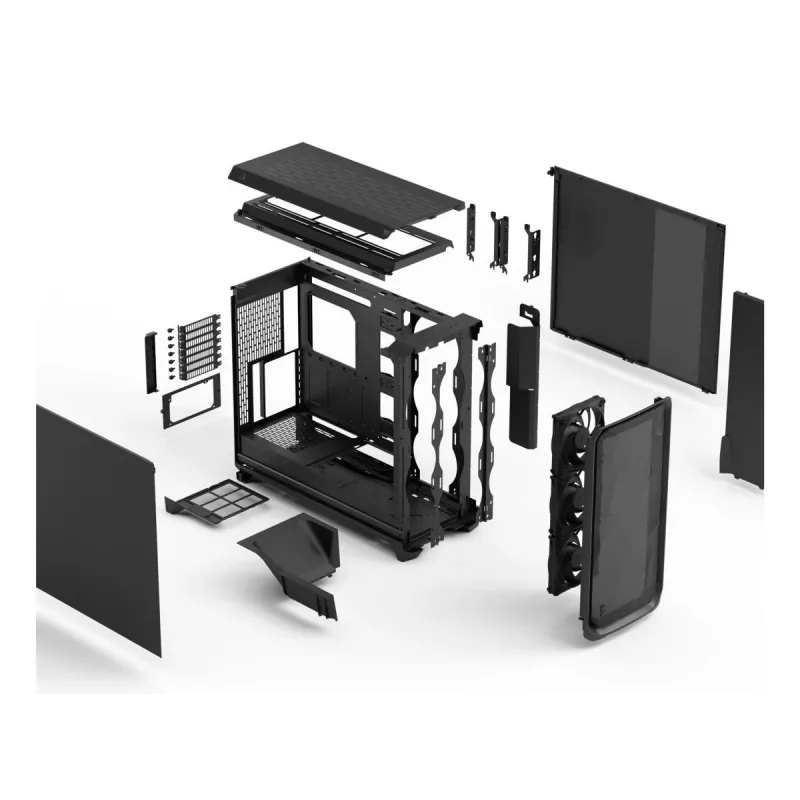 FRACTAL DESIGN Meshify 3 XL Black Solid – didelis korpusas su puikiu oro srautu