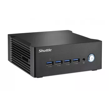 Shuttle Nano PC NA10H7, AMD Ryzen™ 7-8845HS APU, Radeon780M, 2xHDMI, 2xUSB-C 4.0(DP), 2x2.5Gbit LAN, 24/7 nuolatinis darbas, su VESA