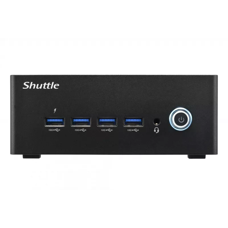 Shuttle Nano PC NA10H7, AMD Ryzen™ 7-8845HS APU, Radeon780M, 2xHDMI, 2xUSB-C 4.0(DP), 2x2.5Gbit LAN, 24/7 nuolatinis darbas, su VESA