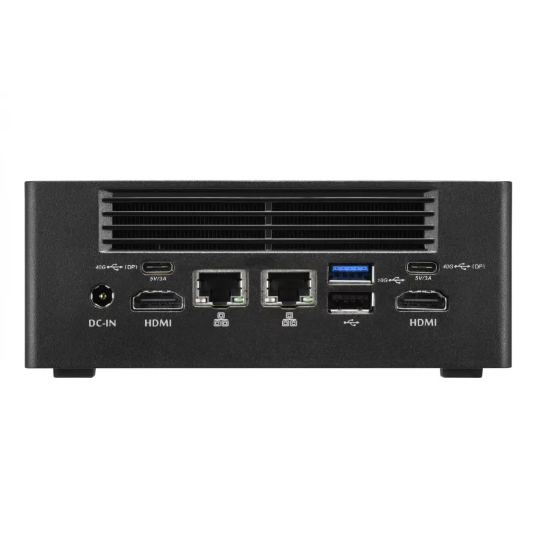 Shuttle Nano PC NA10H7, AMD Ryzen™ 7-8845HS APU, Radeon780M, 2xHDMI, 2xUSB-C 4.0(DP), 2x2.5Gbit LAN, 24/7 nuolatinis darbas, su VESA