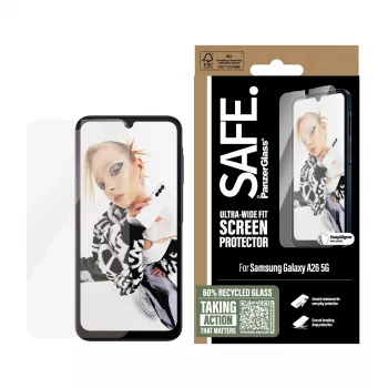 PanzerGlass SAFE. apsauginis stiklas Samsung Galaxy A26 5G | Ultra-Wide Fit su EasyAligner