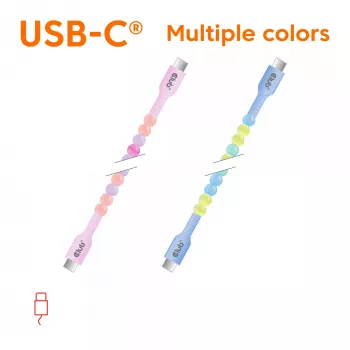 CLUB3D USB-C® karoliukų laidas rožinis, 2 m, USB C, USB C, 0.48 Gbit/s, rožinė