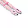 CLUB3D USB-C® karoliukų laidas rožinis, 2 m, USB C, USB C, 0.48 Gbit/s, rožinė