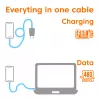 CLUB3D CAC-3011 USB laidas 2 m USB C mėlyna, žalia