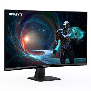 Gigabyte GS27QCA 27 colių QHD lenktas žaidimų monitorius, 2560 x 1440, VA, 180 Hz, 1 ms, 250 cd/m², 2x HDMI, DisplayPort, juodas